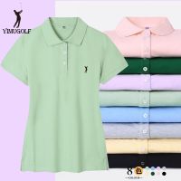 J.LINDEBERG Titleist！Korea ♕✖☏ Golf t-shirt womens short sleeve summer sports top womens lapel polo shirt collared t-shirt pure cotton polo shirt for women