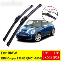 กระจกหน้าสำหรับ BMW MINI One Cooper R50 R53 2001 2002 2003 2004 2005 2006แปรงปัดน้ำฝนด้านหน้าใบมีดใบมีดอะไหล่ U J Hook