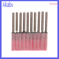 Akabs 10ชิ้นไฟล์หินเจียร์เครื่องเหลาเลื่อยห่วงโซ่4/4.ชุดลับคมเลื่อยโซ่8/5.5/6มม. สำหรับขัดโลหะเครื่องเหลาเลื่อยห่วงโซ่หินลับคม