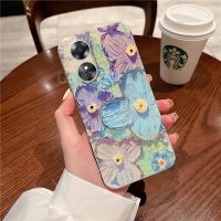 New เคสโทรศัพท์ A78 5G / Reno 8T A98 A17k A17 A57 2022 A77s A77 A96 A76 Fashion Silicone Painting Flowers Soft Protection Cover เคส Reno8 T Reno8T OPPOA78 OPPOA17k OPPOA77s