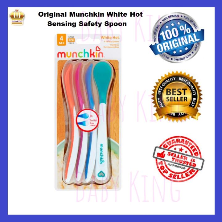 Munchkin Four White Hot Safety Spoons