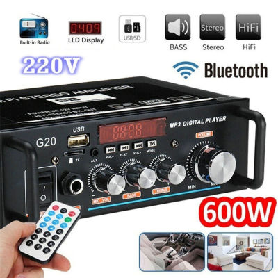 600W Home Sound Amplifier 200V HiFi Subwoofer Car Audio Amplifiers FM TF AUX MP3 Player With Remote Control