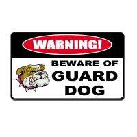 ป้ายโลหะตลกแปลกใหม่-ระวังสุนัขยาม-8X12นิ้ว-เหมาะสำหรับบ้านสำนักงานหรือธุรกิจ-ไอเดียของขวัญตลก