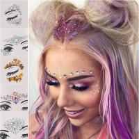 hot【DT】 1PC Temporary Glitter Adhesive Decal Jewels Rhinestone Stickers Facial