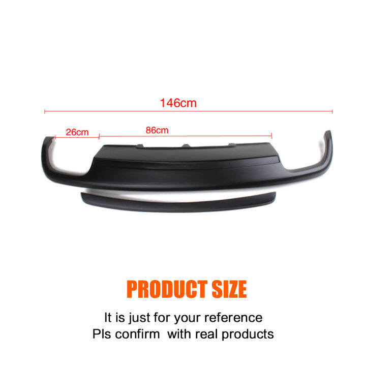 กันชนหลัง-d-iffuser-ลิปสปอยเลอร์ที่มีไอเสียสำหรับออดี้-a4-b9มาตรฐานซีดาน4ประตูเพียง13-16ไม่-sline-s4สีดำ-pu