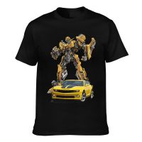 Bumblebee หม้อแปลง Camaro หุ่นยนต์เสื้อยืดรถพลังงานสีเหลืองที่แข็งแกร่งเด็กเย็นแปลกกราฟิกเสื้อยืด O คอพิมพ์เสื้อยืดผ้าฝ้าย