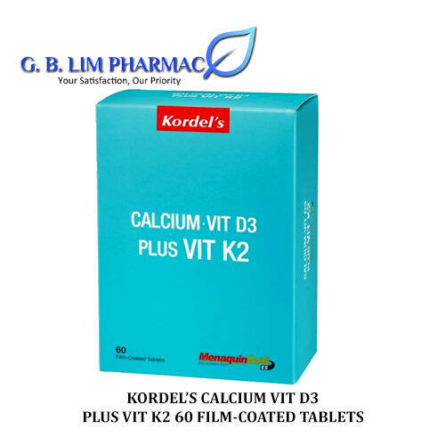 Kordel's Calcium + Vit D3 Plus Vit K2 60 Tablets One Box (EXP 31JUL