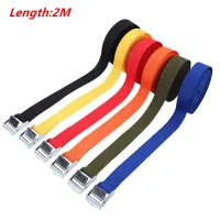 2M Buckle Tie-Down Belt Cargo Straps For Car Motorcycle Bike Luggage Bag With Metal Buckle Tow Rope Strong Ratchet Belt-Huidkeir