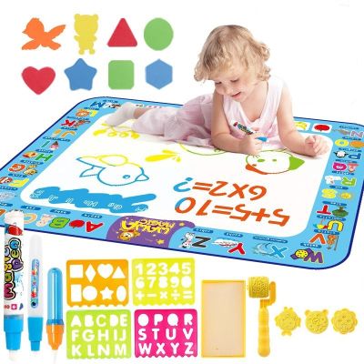 【YF】 Magic Water Drawing Mat Coloring Doodle with Pens Montessori Toys Painting Board Educational for Kids