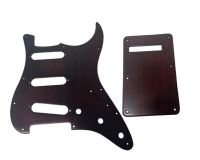 SSS Pickguard &amp; Backplate &amp; Screws Ailanthus Wood สำหรับกีตาร์ FD ST Style #4163