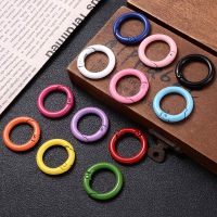 5Pcs Metal O Ring Spring Clasps Snap Openable Round Carabiner Bag key Clips Hook Chain Buckles Connector for Jewelry Making