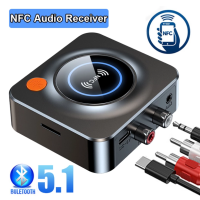 ใหม่ NFC Bluetooth 5.1ตัวรับสัญญาณรถ NFC สเตอริโอ AUX 3.5มม. แจ็ค RCA Optical Bluetooth Audio อะแดปเตอร์ไร้สายทีวี Wireless Car Kit