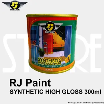 Super Gloss Enamel Black Paint for Wood, Metal. plastic, concrete 100ml