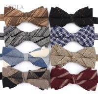 {EDDLYT}ลายสก๊อตร้อนผ้าฝ้าย100 Bowtie แฟชั่นผู้ชายผู้หญิงสีน้ำตาลสีน้ำตาลสีกากีสีแดงน้ำเงินสีดำผีเสื้อพรรคของขวัญแต่งงานอุปกรณ์เสริม