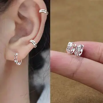 Tiny Crystal Heart Tragus Cartilage Stud Earrings – Online Shop  Loveisajewelry