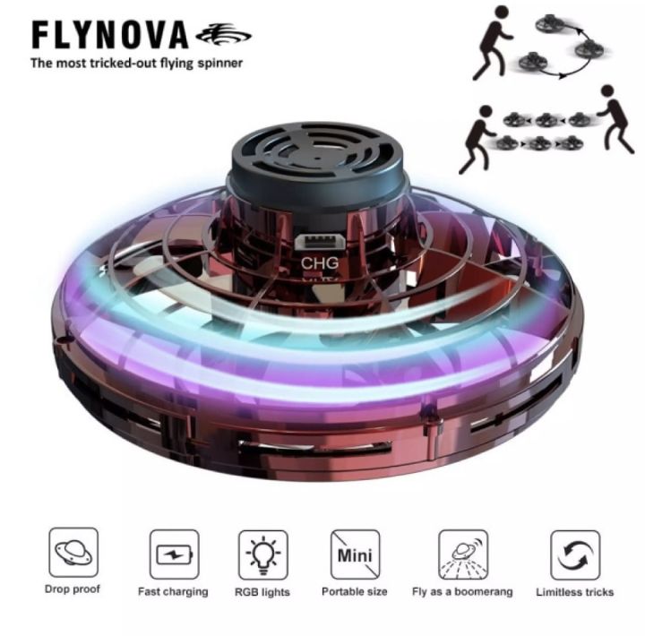 flynova-flying-fidget-spinner-ของเล่นคลายเครียดหมุนได้ลูกบอลบินได้-ufo-บินระงับเครื่องบินเหนี่ยวนำของเล่นเรืองแสงไจโร