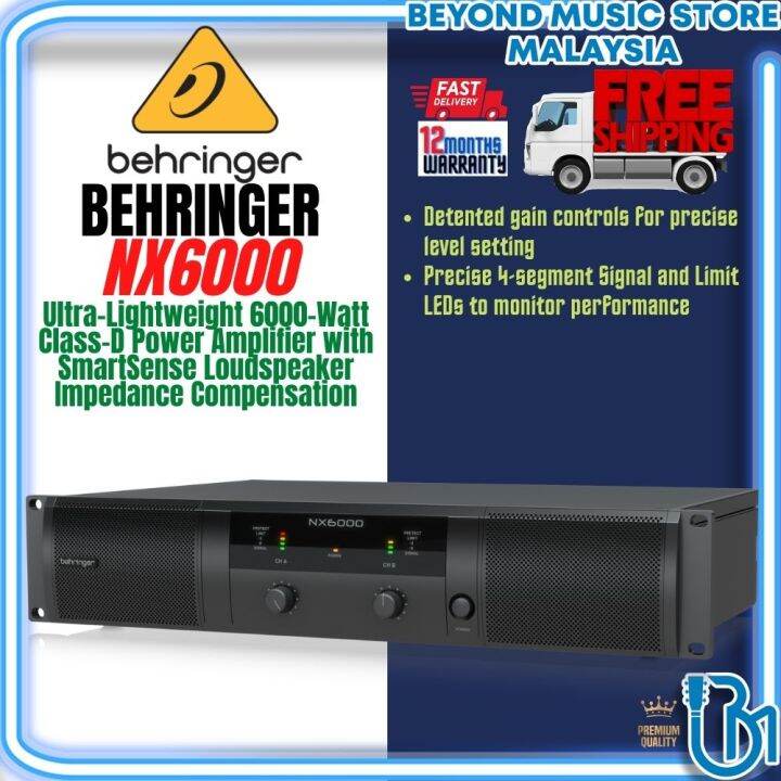 BEHRINGER NX6000 UltraLightweight 6000Watt ClassD Power Amplifier