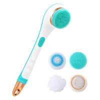 ™✐ USB Rechargeable Skin Exfoliating Long Handle 2 Speed Massage Cleaning Back Scrubber Spa Gift Electric Rotating Bath Brush