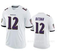 ▧▬ NFL Football Jersey Ravens 12 White Ravens Rashod Bateman Jersey