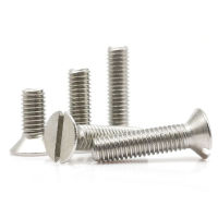 2/5/10/50pcs M1.2 M1.6 M2 M2.5 M3 M4 M5 M6 M8 M10 304 a2-70 สแตนเลส GB68 Slotted FLAT SLOT Countersunk HEAD Bolt สกรู-WJJEE SHOP