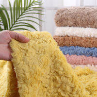 50X150ซม. นูนไมโครไฟเบอร์ Plush Faux Fur Furry ผ้านุ่มเลียนแบบกระต่ายขนสัตว์ DIY ตุ๊กตาเสื้อผ้าเสื้อแจ็คเก็ตเย็บ Material