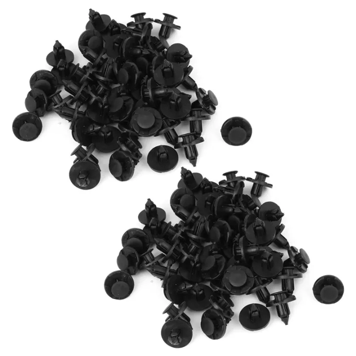 Car Door Fender 8mm Hole Push Plastic Rivets Fastener 100Pcs for Nissan