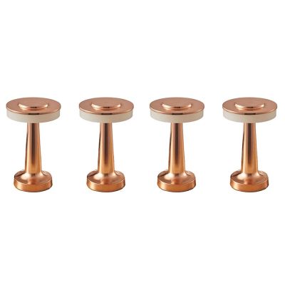 4X Touch LED Rechargeable Table Lamp Dining Table Bar Table Lamp Outdoor Small Night Lamp Decorative Table Lamp,Bronze