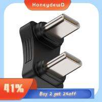 HONEYDEWD สำหรับแล็ปท็อป ตัวผู้-ตัวผู้ รูปตัวยู Pd 65W ชาร์จได้อย่างรวดเร็ว การส่งข้อมูล480Mbps อะแดปเตอร์ USB Type-C เป็น Type-C