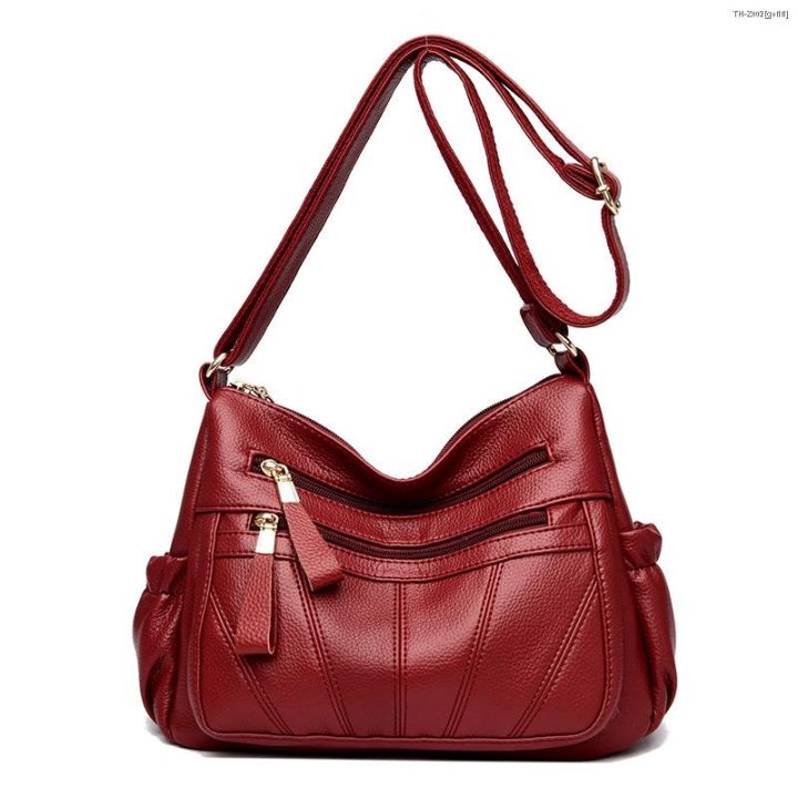 handbag-branded-2023-ใหม่กระเป๋าสตรีวัยกลางคนและวัยสูงอายุหนังนิ่มกระเป๋าสตรีแม่วัยกลางคนแฟชั่นกระเป๋าสะพายไหล่ข้างเดียว