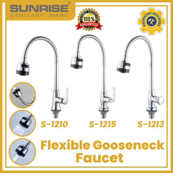 SUNRISE Kitchen Long Faucet / Gooseneck Faucet / Flexible Kitchen