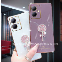 สุดหรู เคสโทรศัพท์ Phone Case VIVO Y27 Y78 Y02 Y02A Y02T 4G 5G 2023 เคส INS เรียบง่าย เคสโทรศัพท ชุบเคลือบเงางามน่ารักไข่มุกอมยิ้มนุ่มบางเฉียบ2023ฝาหลัง