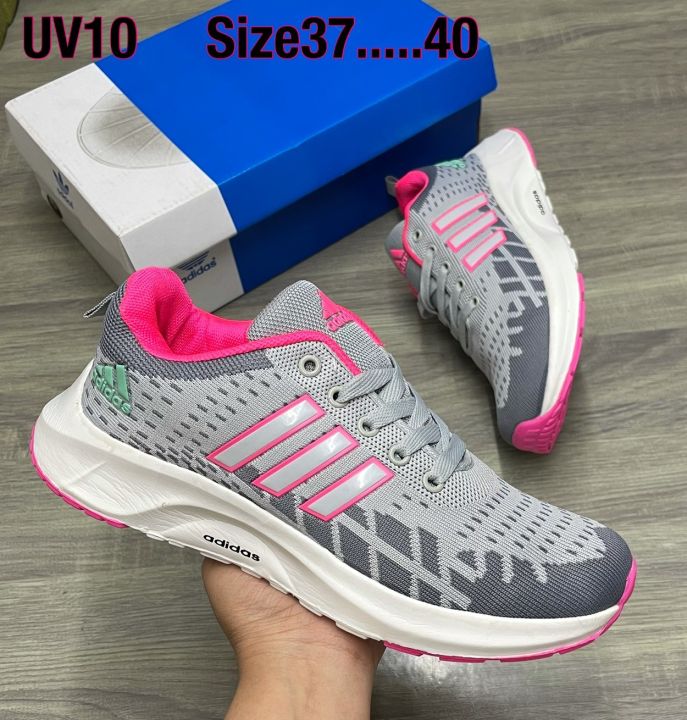 รองเท้าผ้าใบaddidas-สีเทา-ชมพู-ไซส์-37-45-รองเท้าผ้าใบอาดิดาส-รองเท้าผ้าใบผู้ชาย-รองเท้าผ้าใบผู้หญิง-รองเท้าลำรอง-รองเท้า