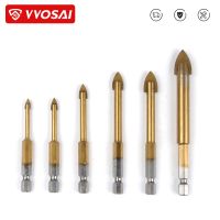 VVOSAI Glass Marble Porcelain Spear Head Ceramic Tile Drill Bits Set 6 pcs 4/5/6/8/10/12mm 1/4 quot; Hex Shank Spade Drill Bit