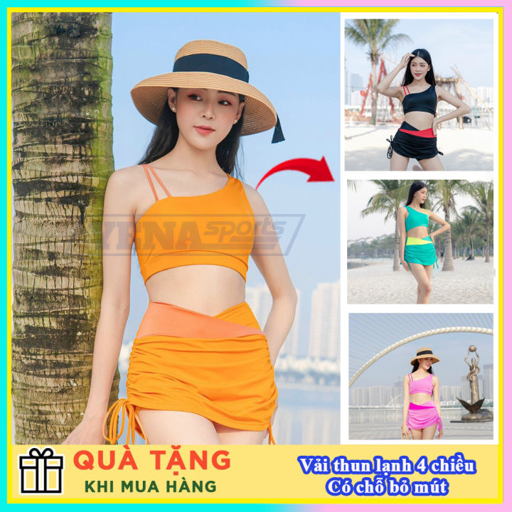 Bộ bikini 2 mảnh dài tay váy xoè B061  Vingo Việt Nam