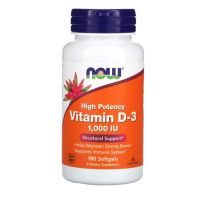 Now Foods, Vitamin D-3, High Potency, 1000 IU, 180 Softgels