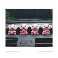 4pcsset newest car ornaments Cute LOVE Little Pig interior Decoration Car Decorative Accessories high quality