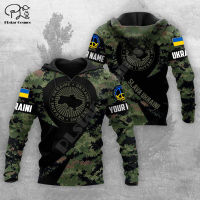 Flag Ukraine Army camouflage solver Ukraine pullover sportswear 3 dprint mens/womens Harajuku casual funny hoodie 5x{trading up}