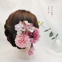 Japanese Handmade Fabric Flower Hair Accessories Clip Tassel Kimono Hairpin Headdress Geisha Barrette Wedding Festvial Hairpins Haberdashery