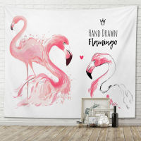 Pink Flamingo Tapestry Wall Decor Bedroom Sofa Home Decoration Tropical Peach Velvet Hanging Photography Background Cloth