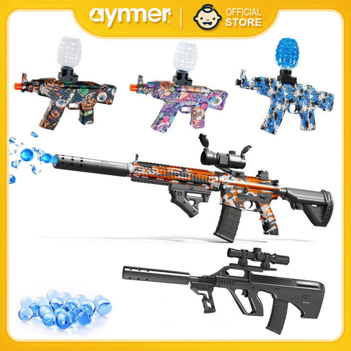 【AYNMER】Gel Blaster Electric Gel Splatter Ball Gun Toy AK AUG M416 for