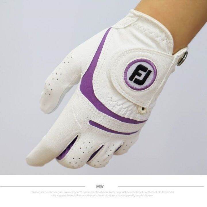 ใหม่-j-lindeberg-descente-pearly-gates-anew-footjoymalbon-uniqlo-ของผู้หญิง-fj-มือ-lambskin-ระบายอากาศไม่ลื่นถุงมือกอล์ฟทนต่อการสึกหรอ