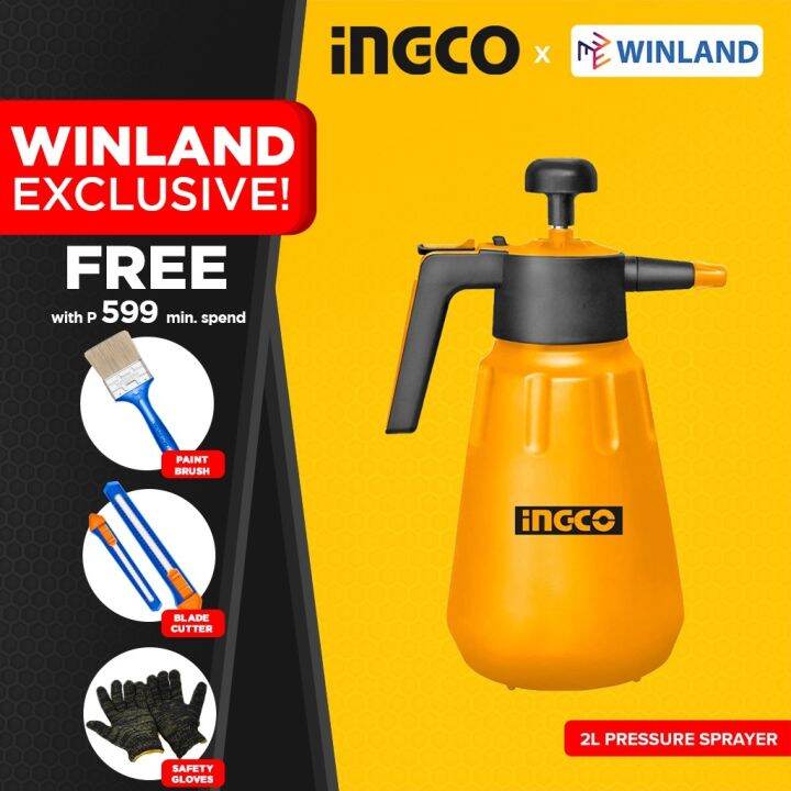 Ingco SUPER THICK 2L Pressure Chemical Garden Water Pump Sprayer Disinfectant Spray Bottle