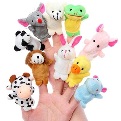 10 Pcs/Set Baby Plush Toy Finger Puppets Props Animal Doll Hand Puppet Kids Toys Children Birthday Christmas Holiday Creative Gift