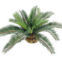 45เซนติเมตรขนาดใหญ่ประดิษฐ์ต้นปาล์มสาขาทรอปิคอลปลอม Cycad พืชพลาสติกต้นมะพร้าวใบสำหรับบ้านสวนพรรคตกแต่งงานแต่งงาน