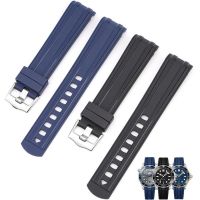 Rubber Silicone Watch Band fit for New Omega Seamaster 300 Brand Men Bracelet 20mm Soft Black Blue Replace Watchband Strap