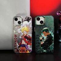 การ์ตูนวันพีชสุดเท่เคสโทรศัพท์มือถือ Luffys Zoro สำหรับ iPhone 15 Pro Max ฝาหลังโทรศัพท์แบบนิ่มกันกระแทกสำหรับ iPhone 14 Pro Max เคสสำหรับ Apple โทรศัพท์13 12 11เคสห่อหุ้ม