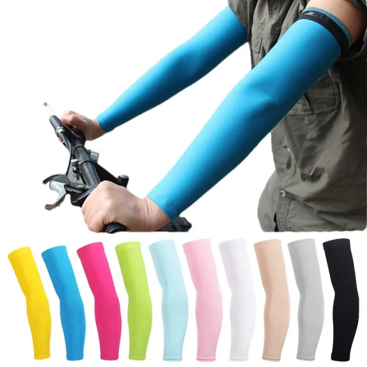 yy-1pair-sunscreen-arm-sleeves-ice-silk-cooling-anti-sunburn-sleeve-elastic-compression-sleeve-outdoor-running-driving-arm-warmers