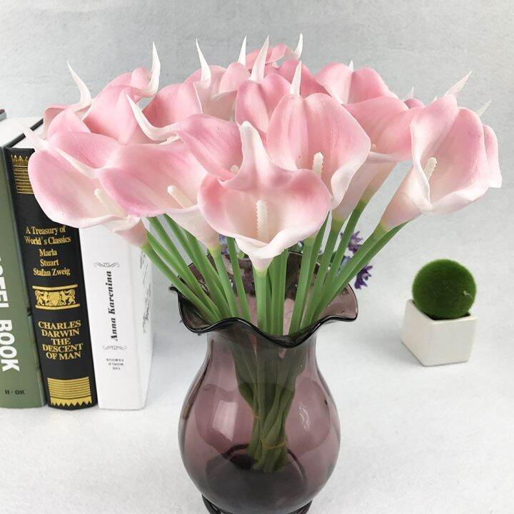 1pc-คุณภาพสูง-real-touch-calla-lily-ดอกไม้ประดิษฐ์-calla-lily-สำหรับงานแต่งงานเจ้าสาวดอกไม้ตกแต่ง