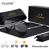 【hot】℡  CLLOIO 2023 New Photochromic Sunglasses Men Classic Polarized Glasses Chameleon Anti-glare Driving Oculos de sol