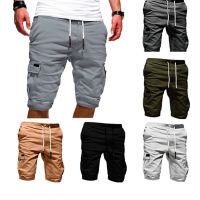 BOLUBAO Mens Cargo Shorts Summer Bermuda Military Style Straight Work Pocket Lace Up Short Trousers Casual Shorts Male